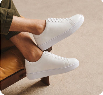 BASKET BLANC EN CUIR